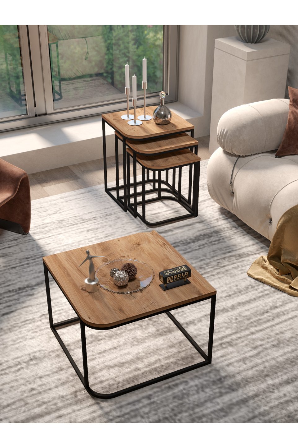 Damla Salontafel- en nesttafelset 4