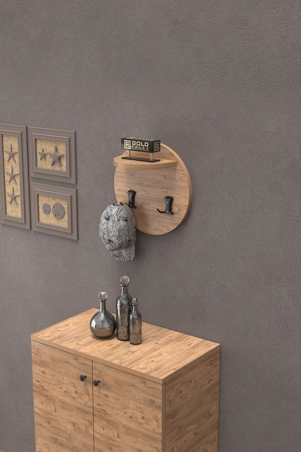 Aan de muur gemonteerde kledingkapstok 4