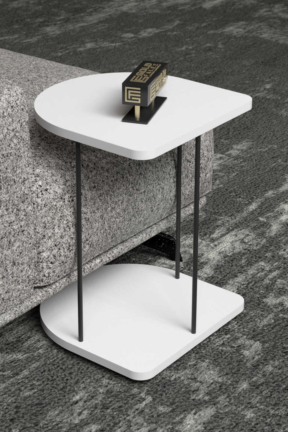 Mesa auxiliar con ruedas – Blanco