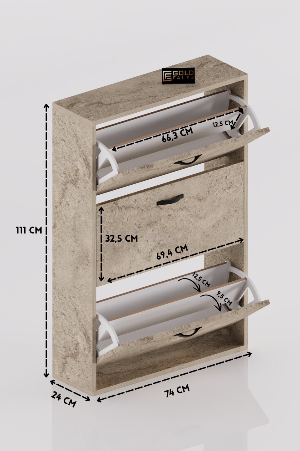 Drop-front Shoe Cabinet 2