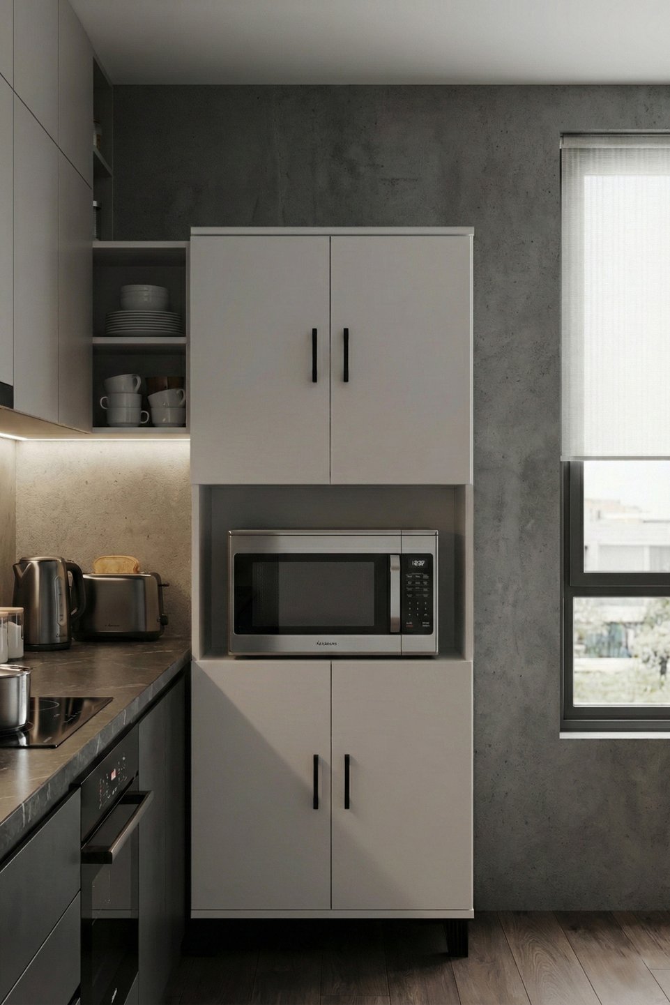 Armoire de cuisine multifonction – Blanc