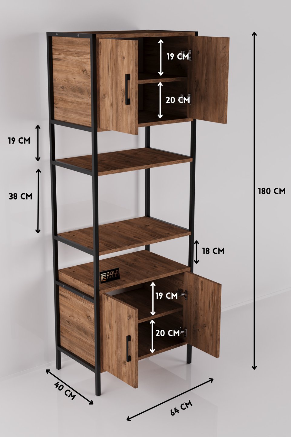 Mobile da cucina con gambe in metallo 5