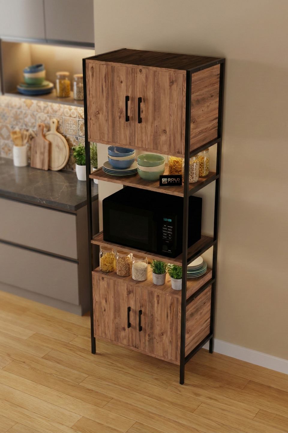 Mobile da cucina con gambe in metallo 4
