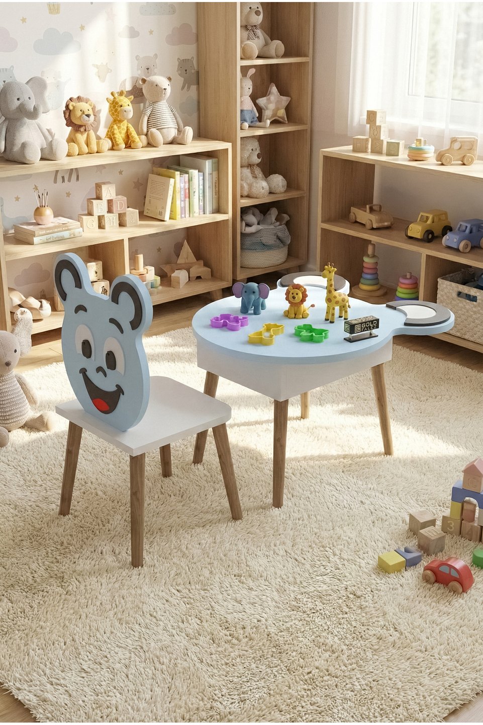 Happy Face Ensemble bureau pour enfant – Rose