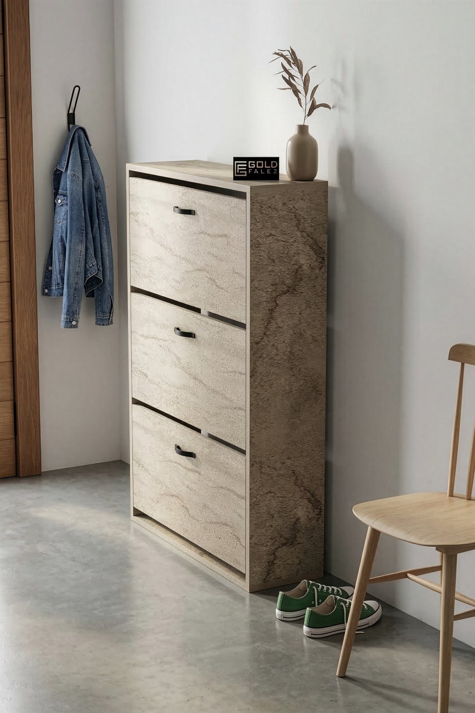 Drop-front Shoe Cabinet 4