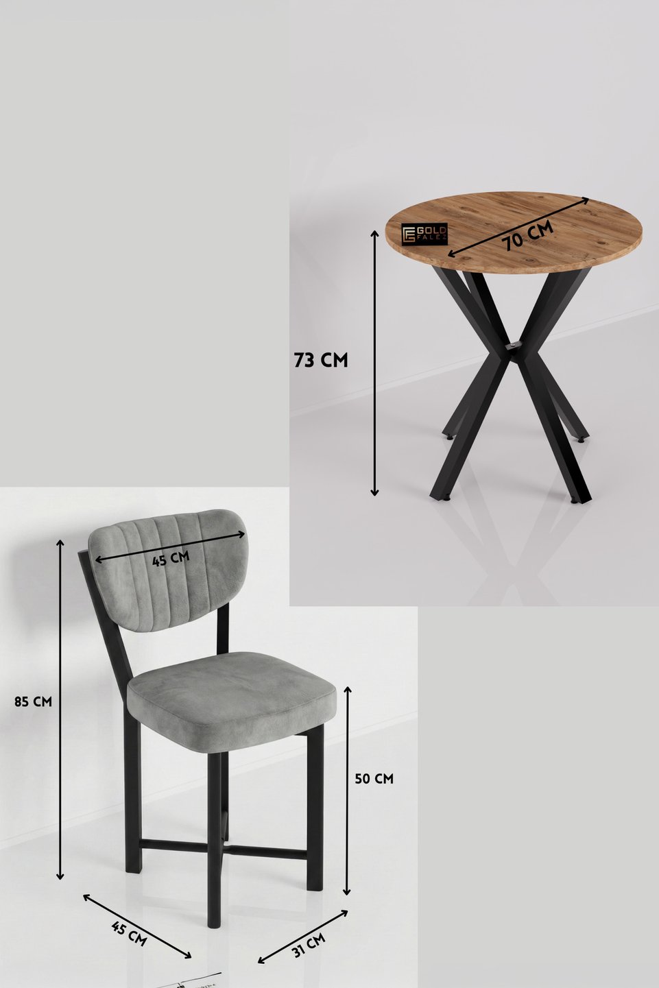 Elma Conjunto de mesa de cocina 2