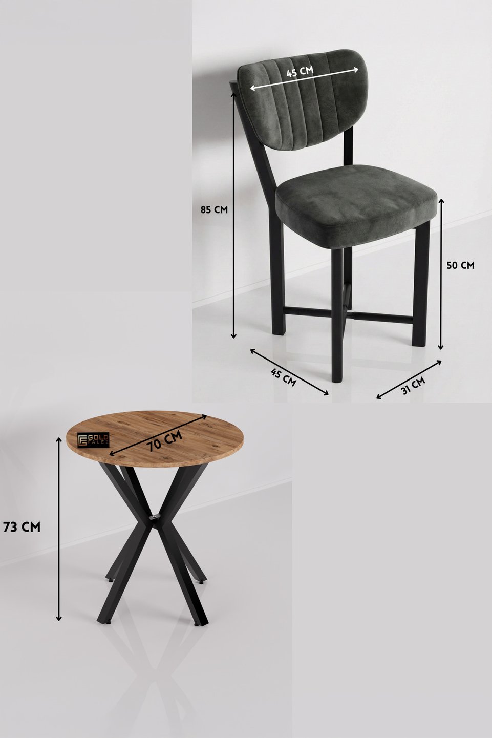 Elma Conjunto de mesa de cocina 2