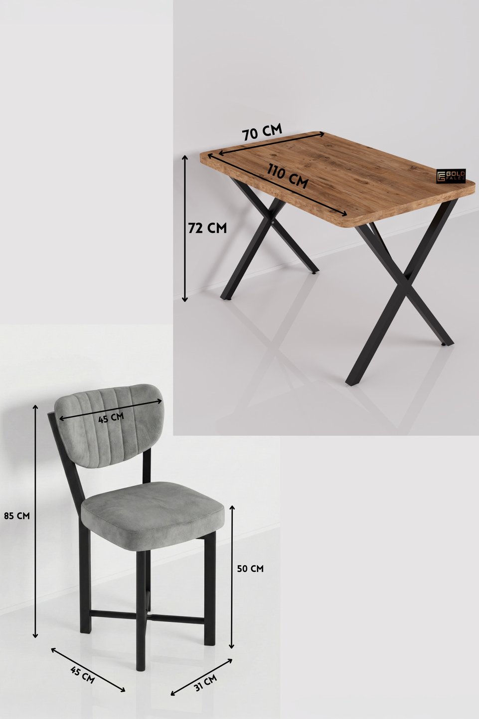Elma Conjunto de mesa de cozinha 2