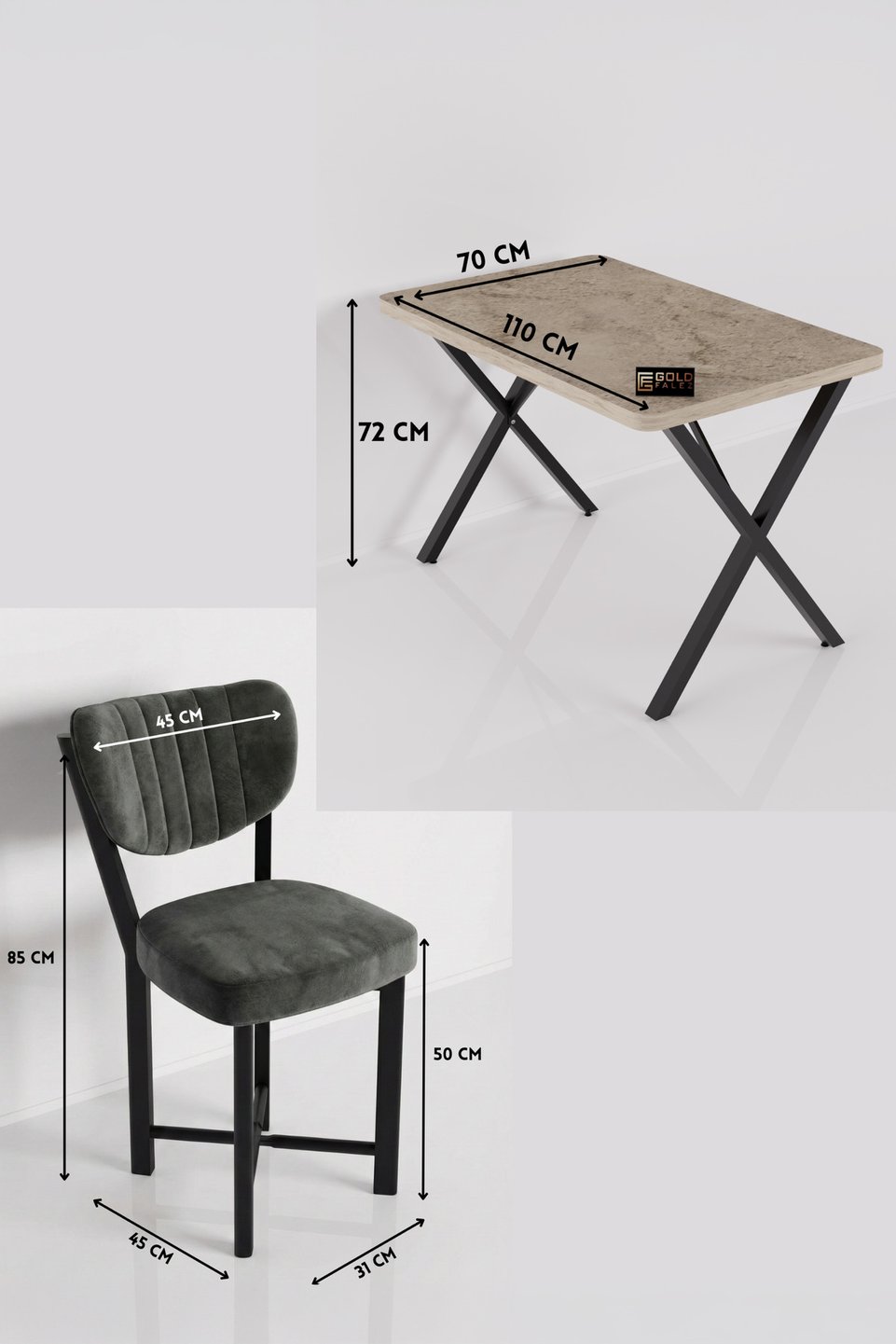 Elma Conjunto de mesa de cocina 5