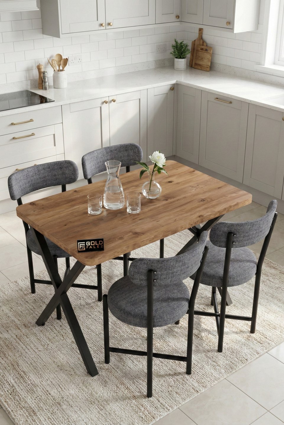 Teddy Set tavolo da cucina – Grigio