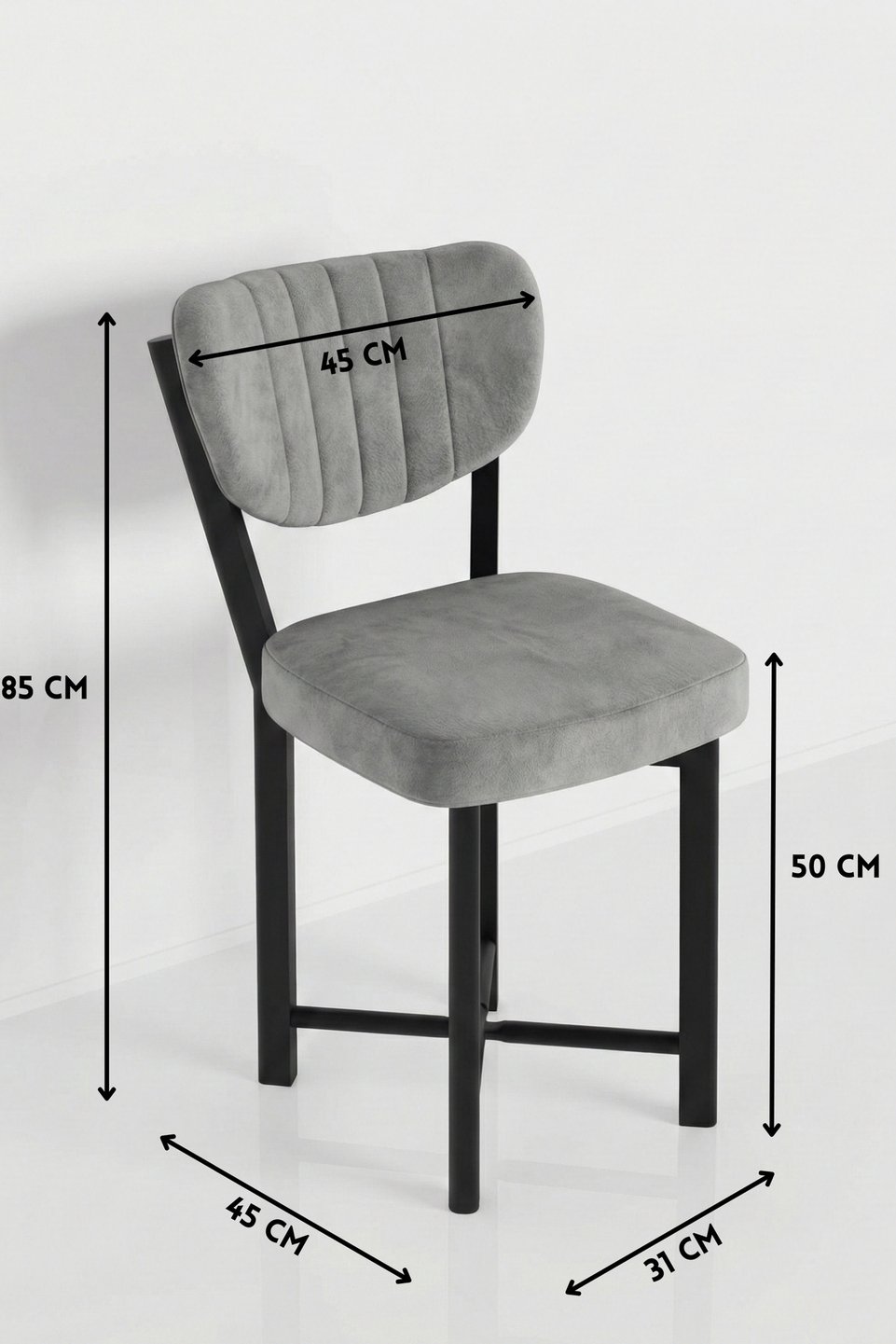 Elma Silla de cocina con patas metálicas 3