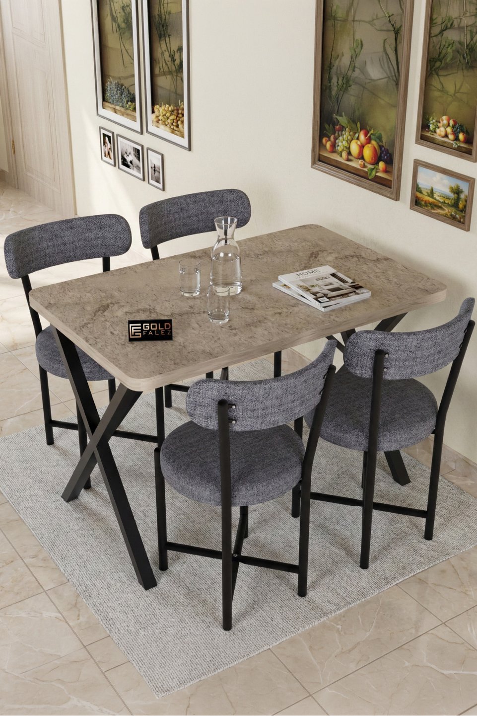Teddy Silla de cocina con patas metálicas 6