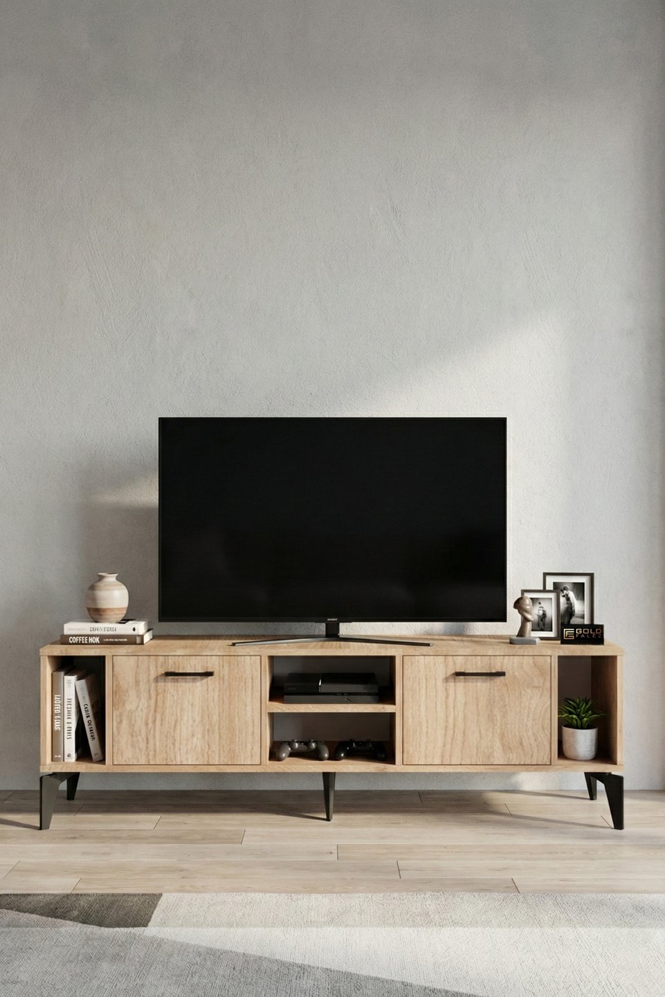 Linya TV Stand – Beige