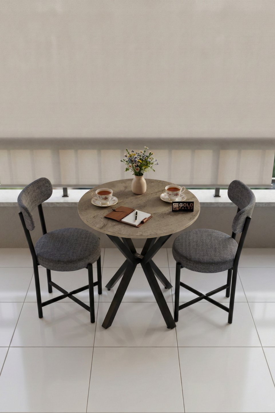 Teddy Conjunto de mesa de cocina redonda 5