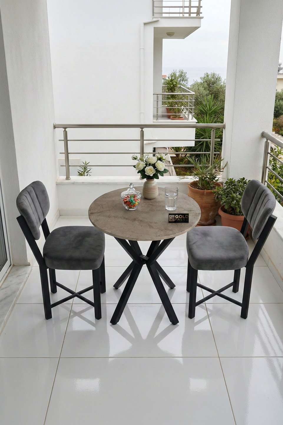 Elma Conjunto de mesa de cocina redonda 3