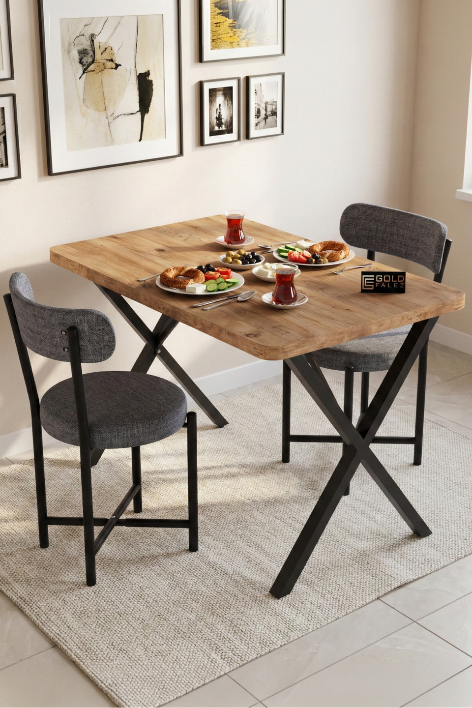 Teddy Silla de cocina con patas metálicas 5