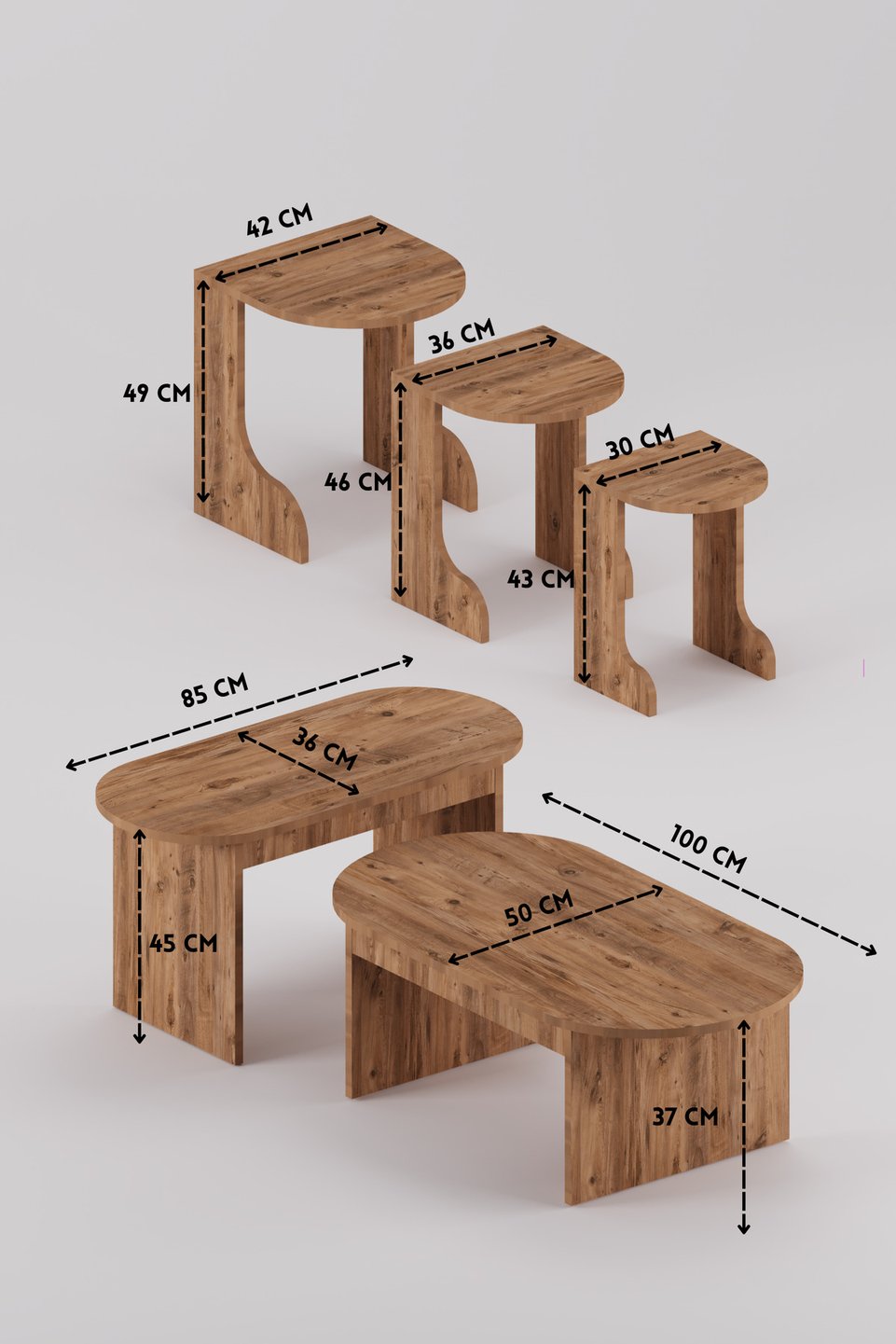 Setro Set di tavolini da salotto 4