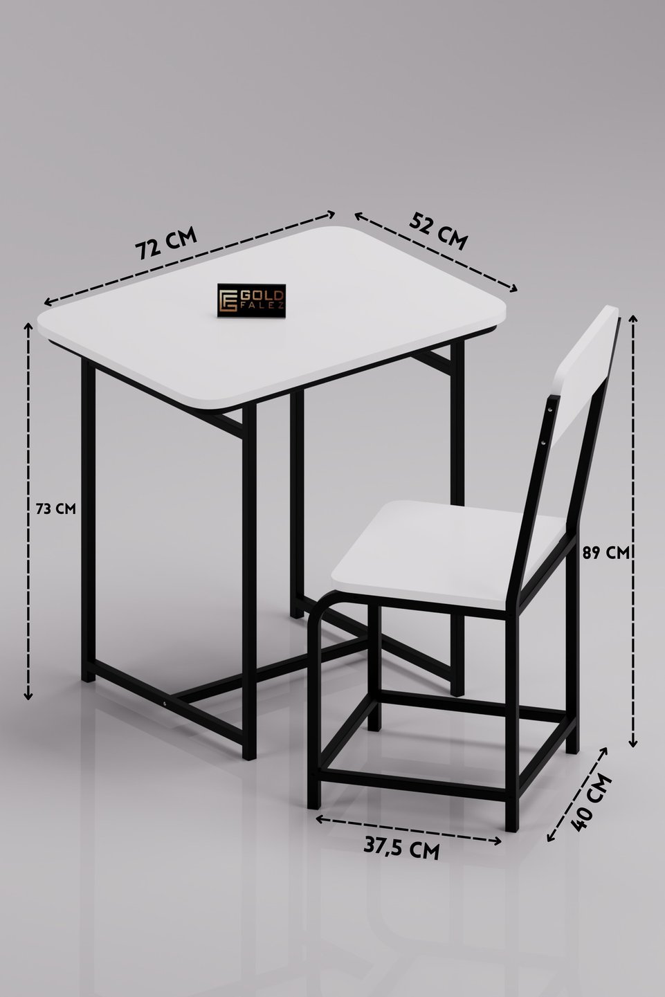 Bureau Minor Classic en panneau de particules mélaminé blanc 5