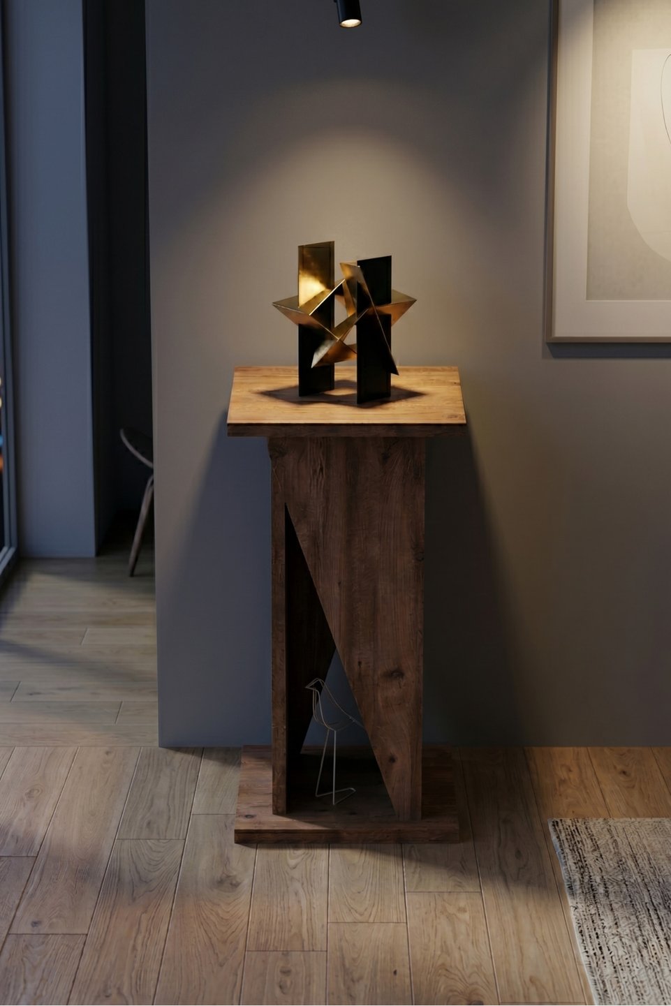 Vizyon Square C-shaped Side Table 3