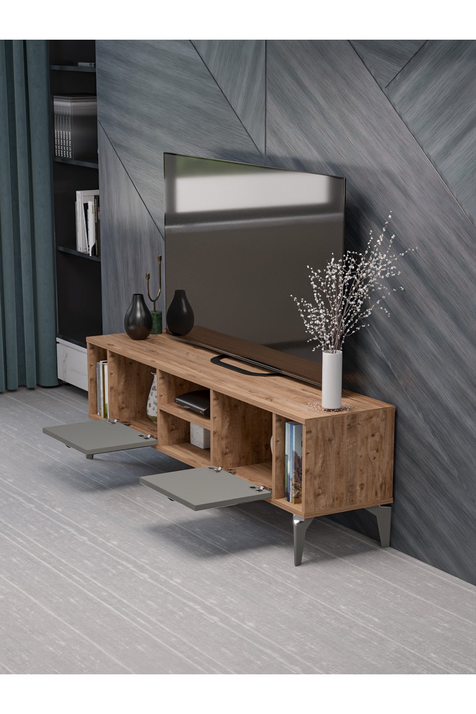 Linya Tv-meubel met zilveren details 4