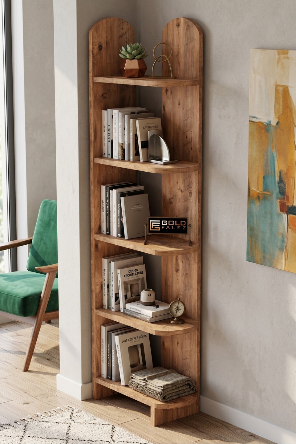 Setro 5-shelf Multipurpose Bookcase – Atlantic Pine