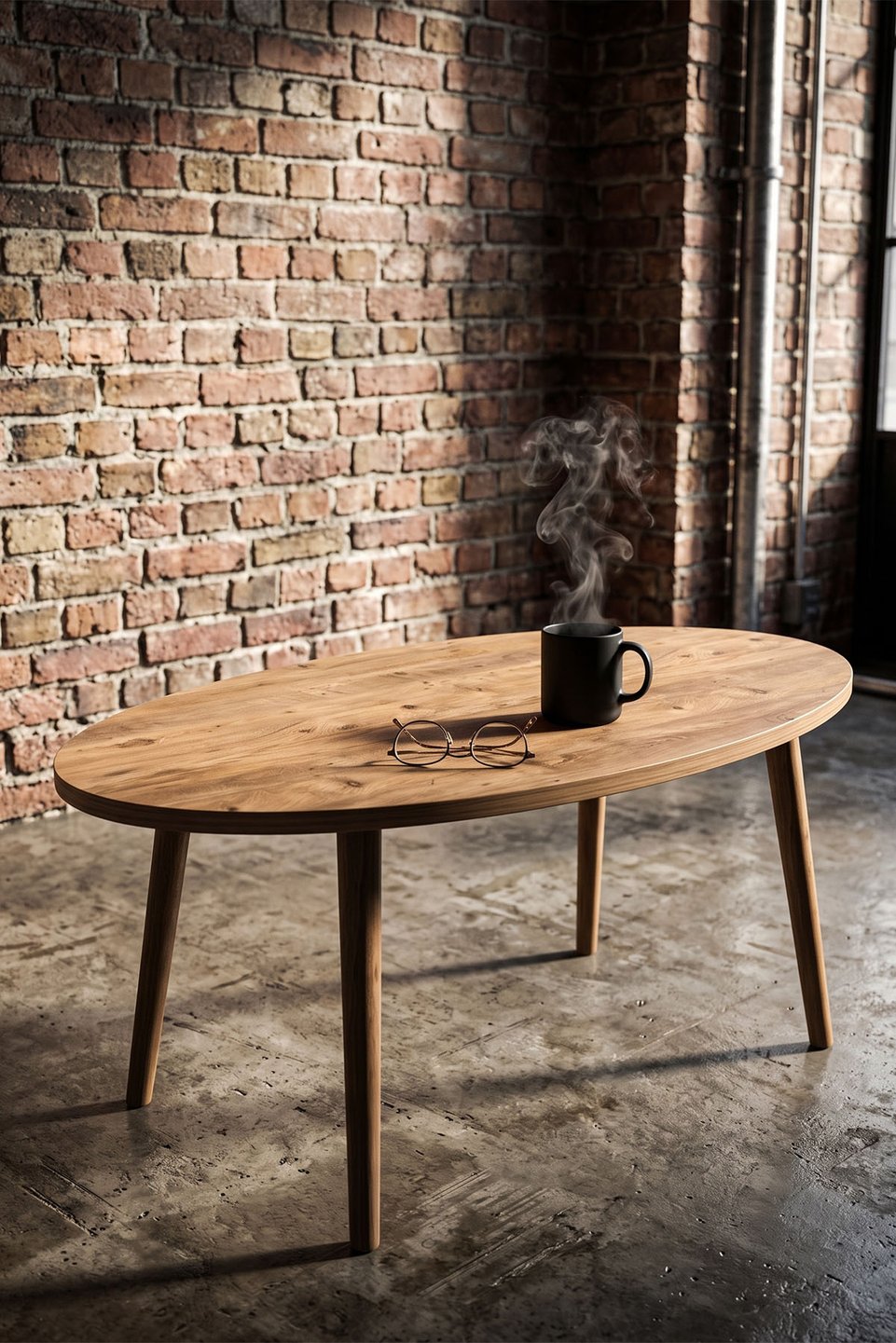 Table basse ovale à pieds tournés 5