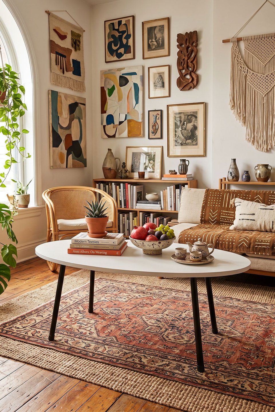 Ovaler Couchtisch mit Metallbeinen 6