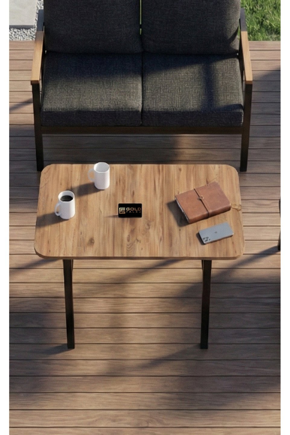 Mesa de jardim retangular 4