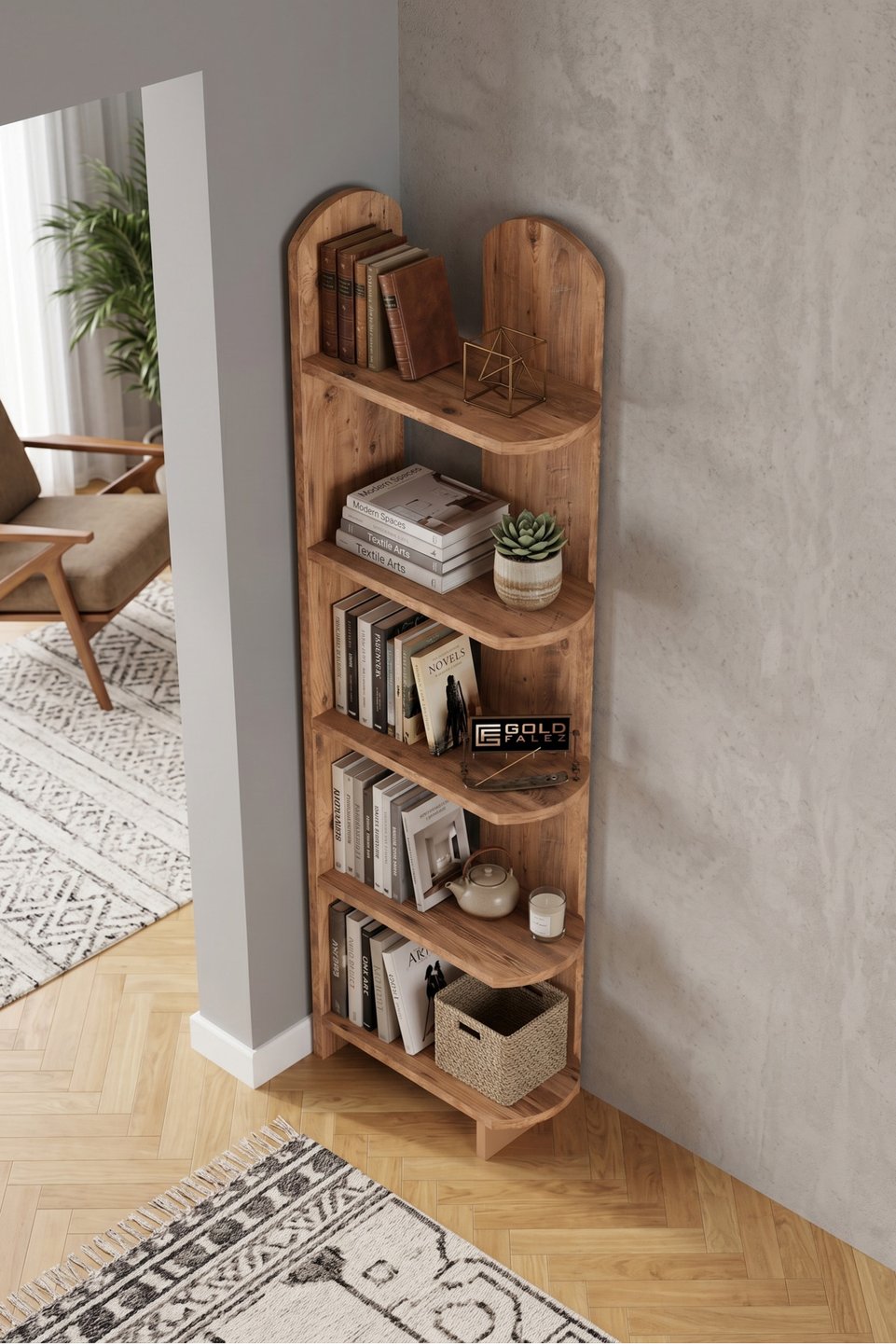 Setro 5-shelf Multipurpose Bookcase 3
