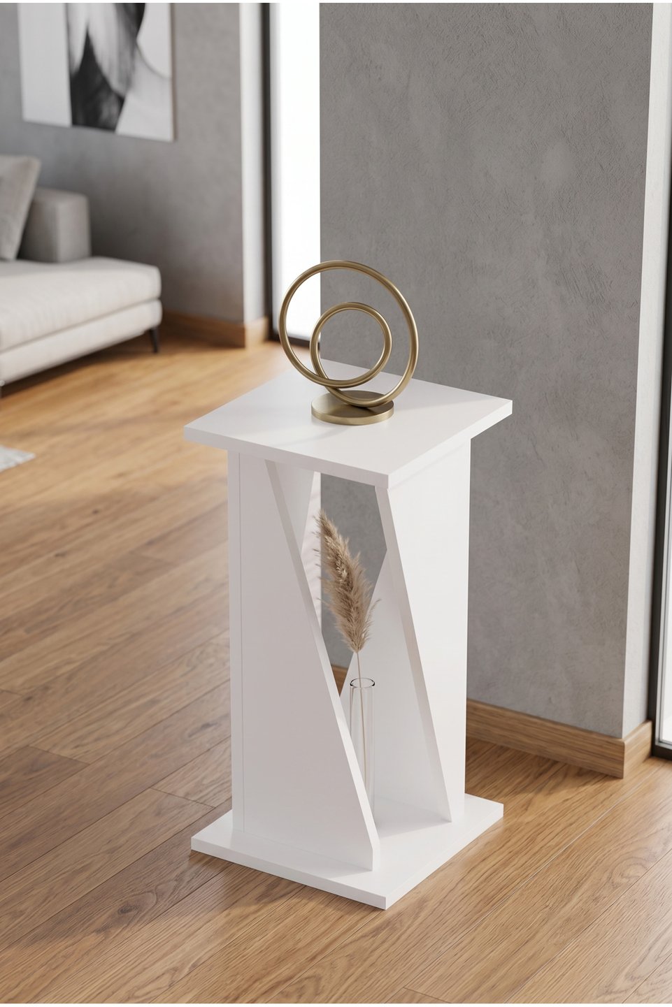 Vizyon Square C-shaped Side Table 4