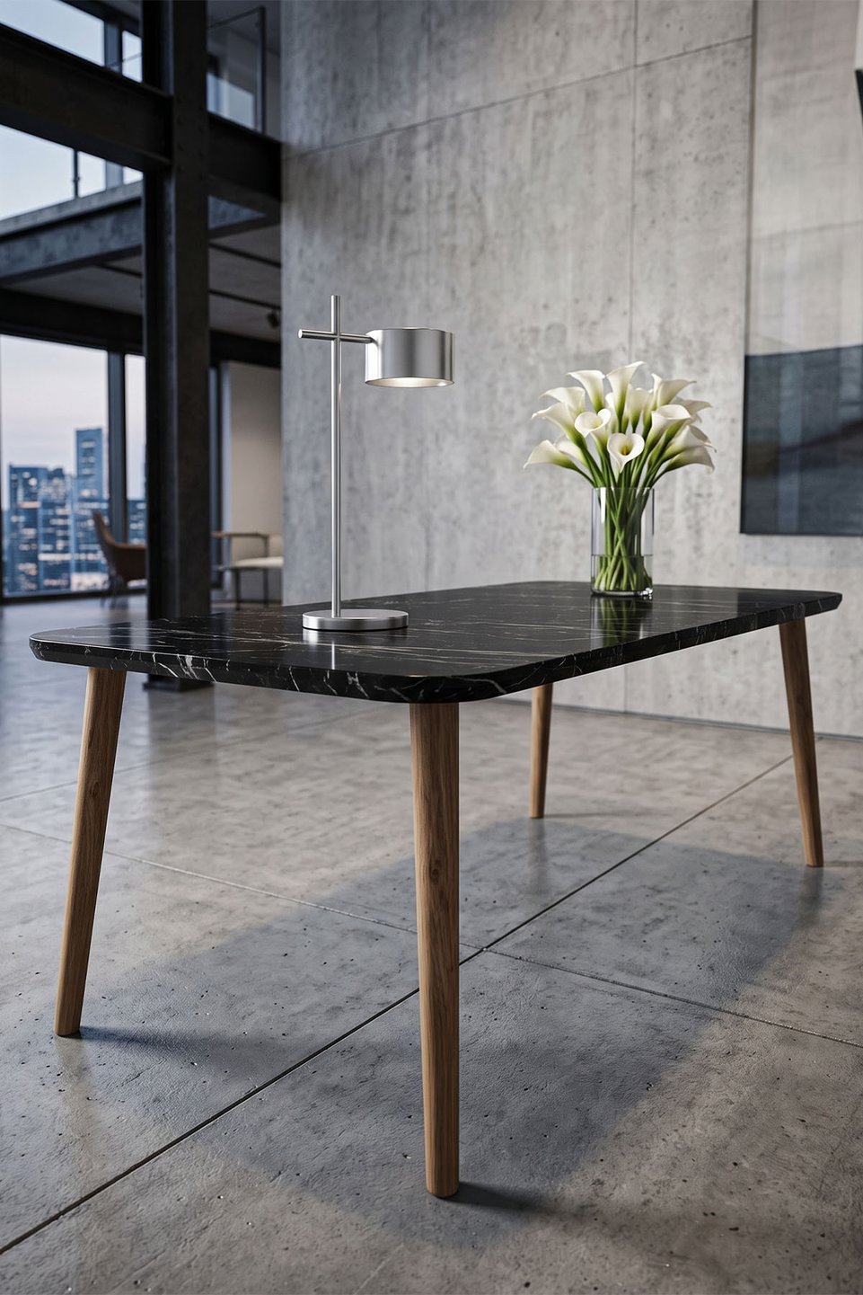 Mesa de centro cuadrada con patas torneadas 4