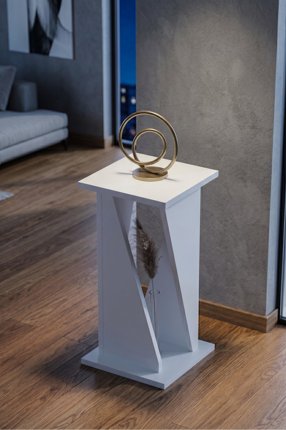 Vizyon Square C-shaped Side Table 5