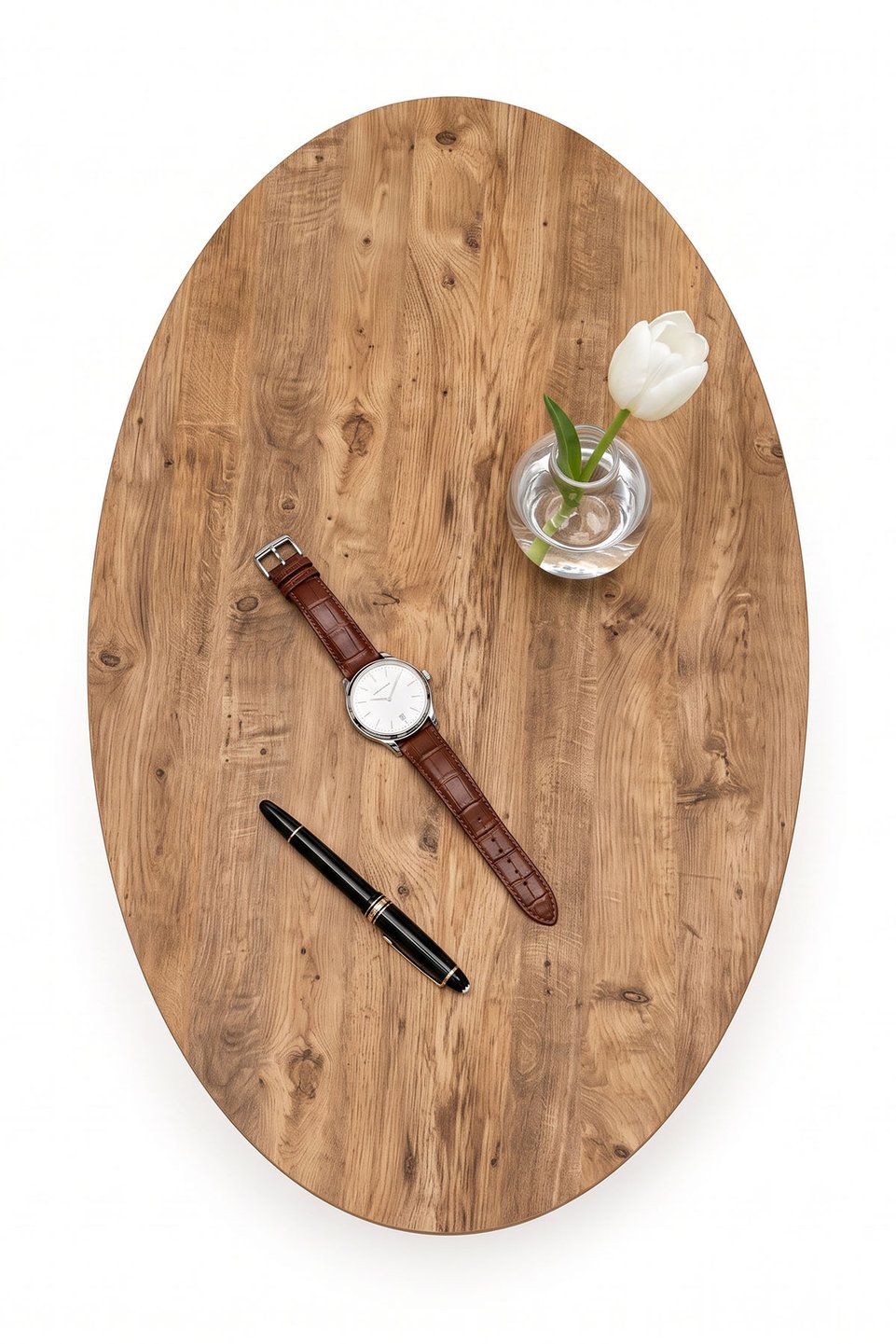 Table basse ovale à pieds tournés 7