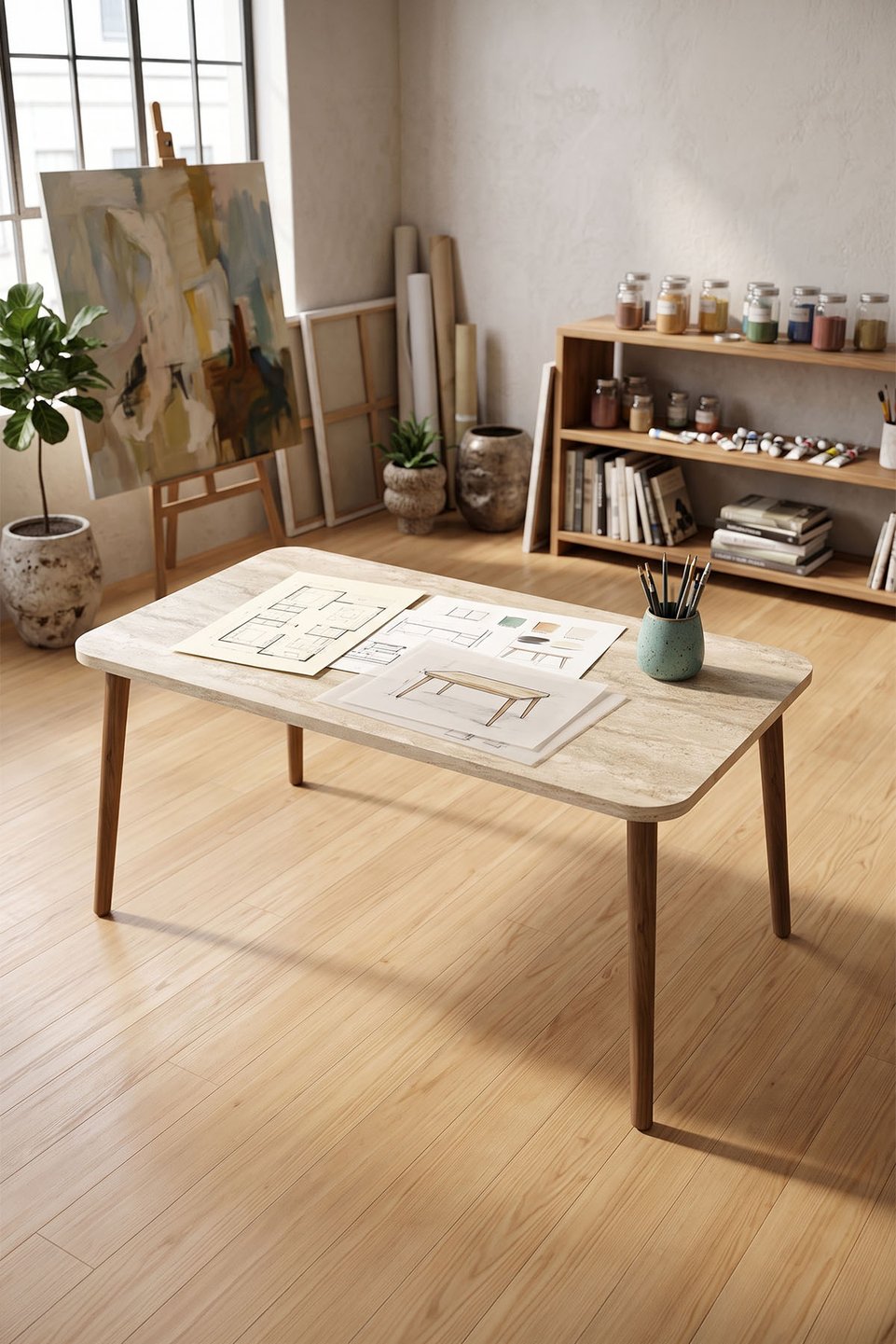 Mesa de centro cuadrada 5