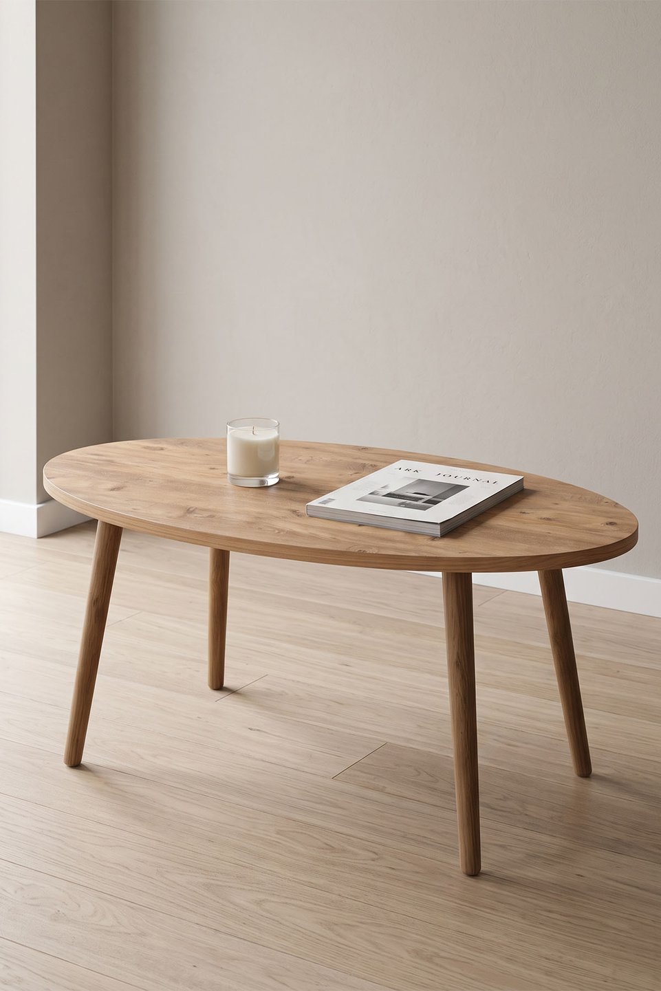 Table basse ovale à pieds tournés 3