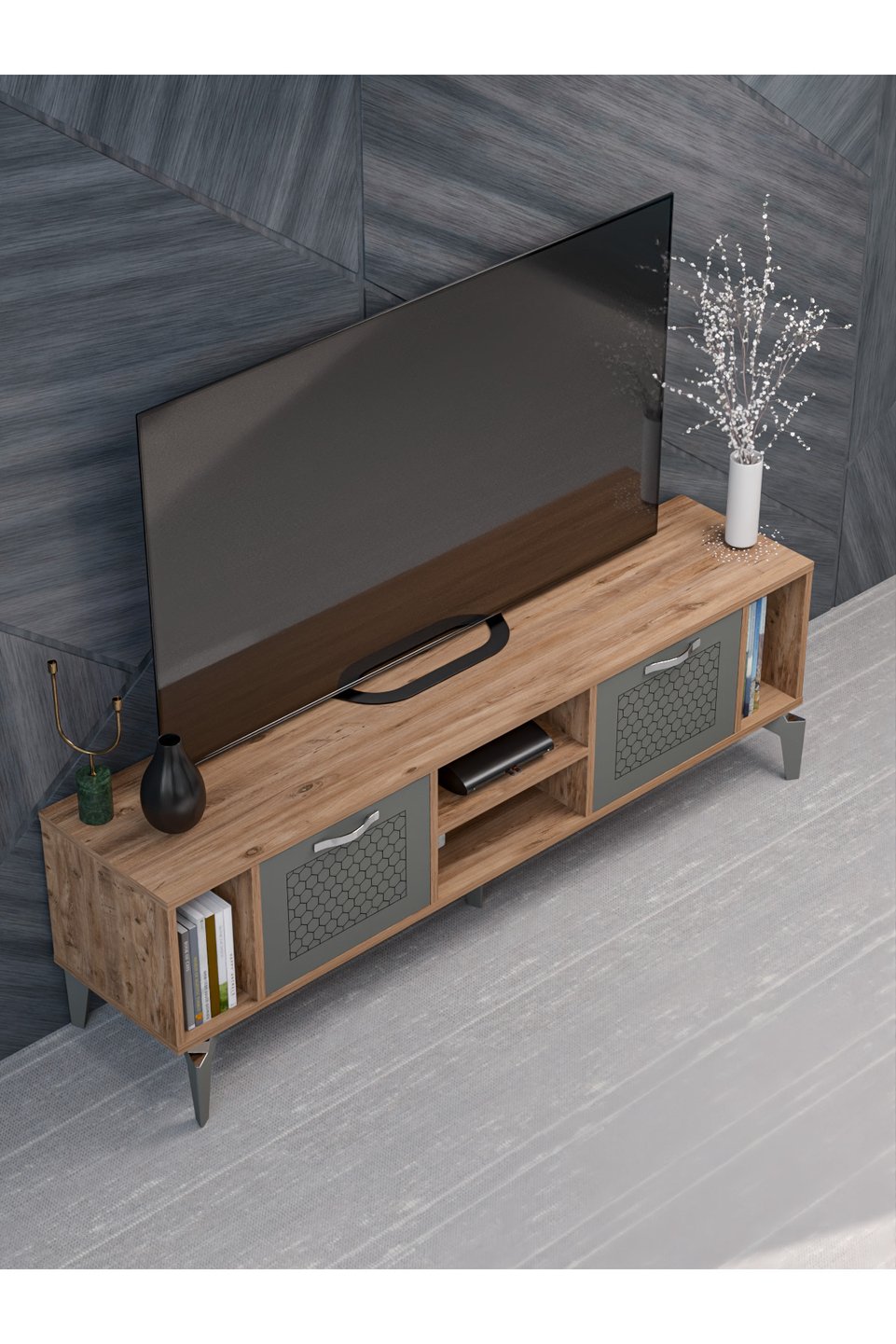 Linya Tv-meubel met zilveren details 5