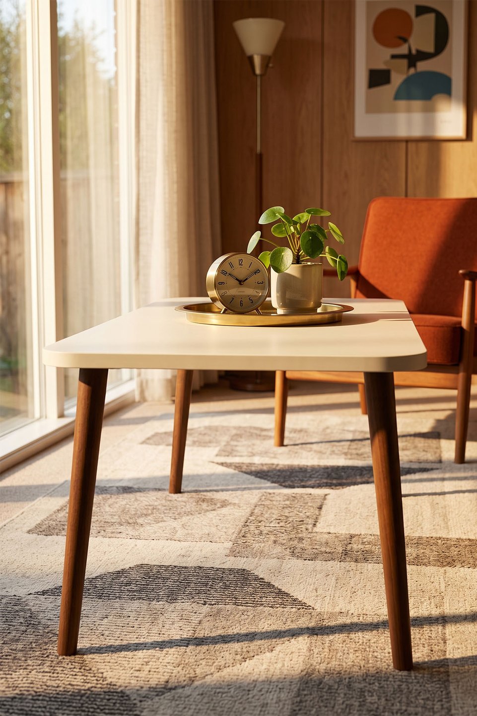 Square Coffee Table with Turned Legs 5