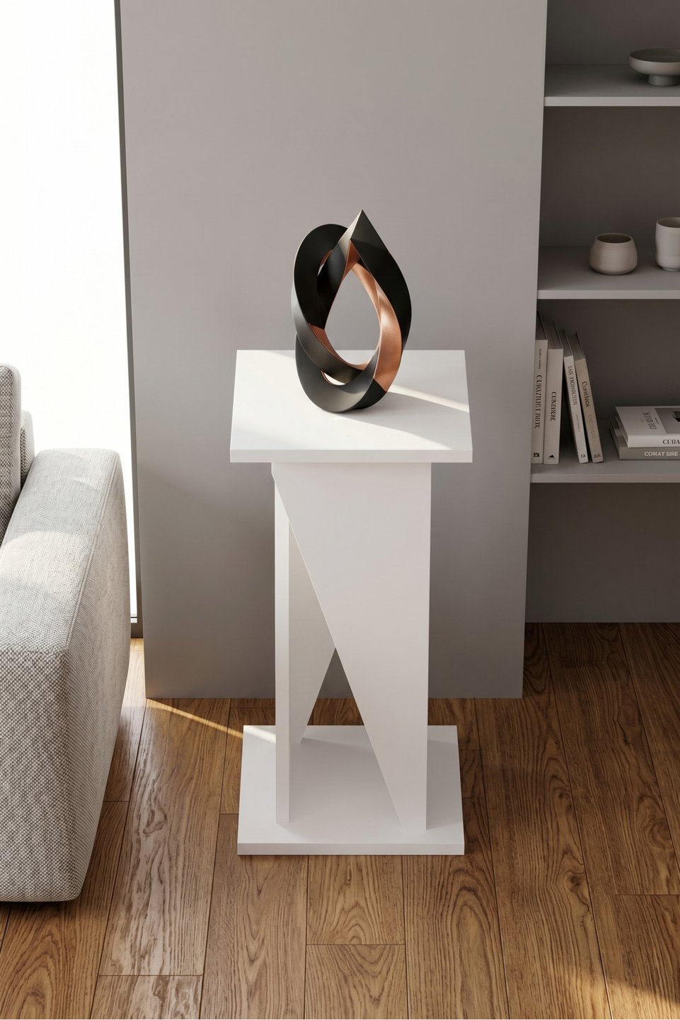 Vizyon Square C-shaped Side Table 3