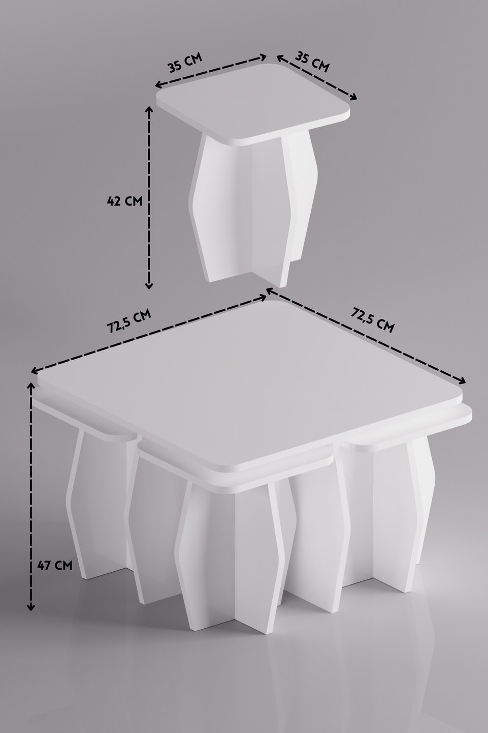 Set tavolino da salotto e tavolini a nido 6