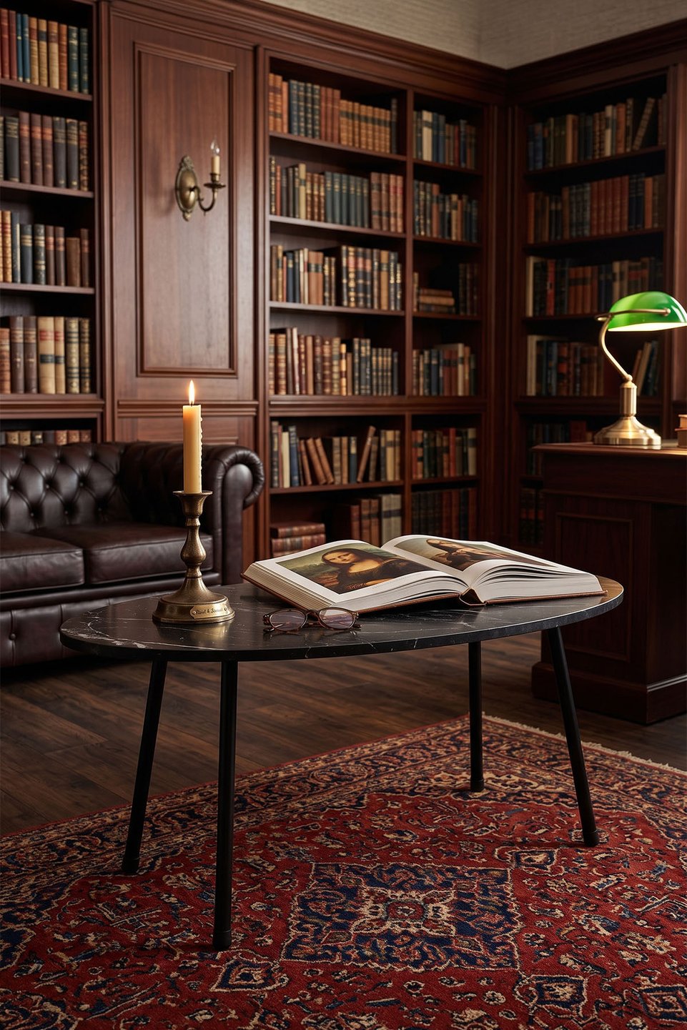 Oval Coffee Table with Metal Legs 5