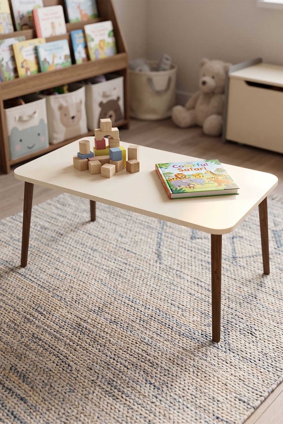 Square Coffee Table with Turned Legs 4