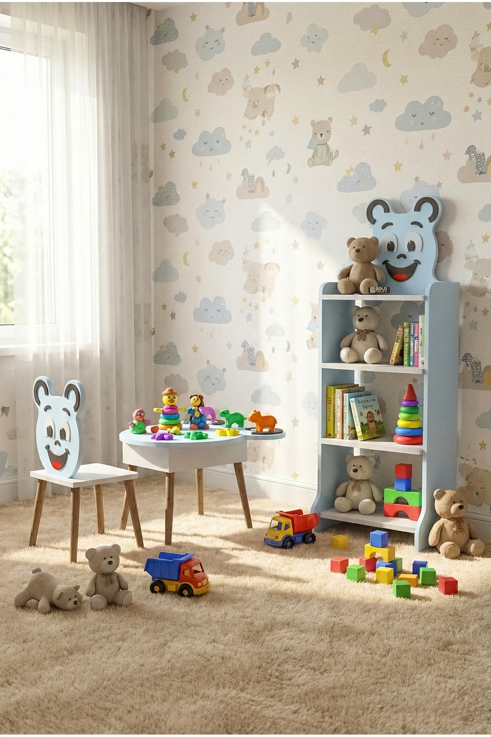Happy Face Kids' Room Set – Multicolour