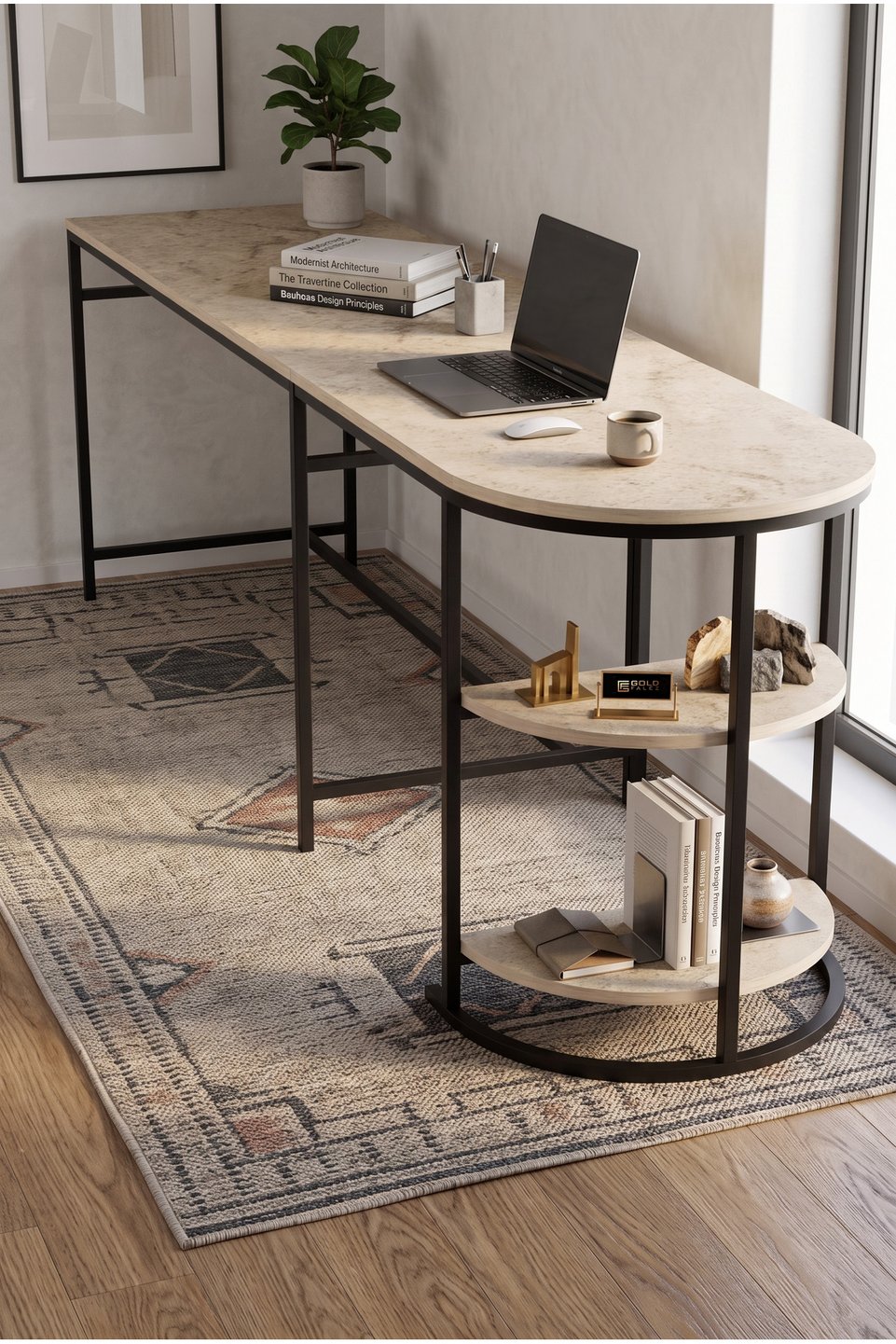 L-vormig hoekbureau 3