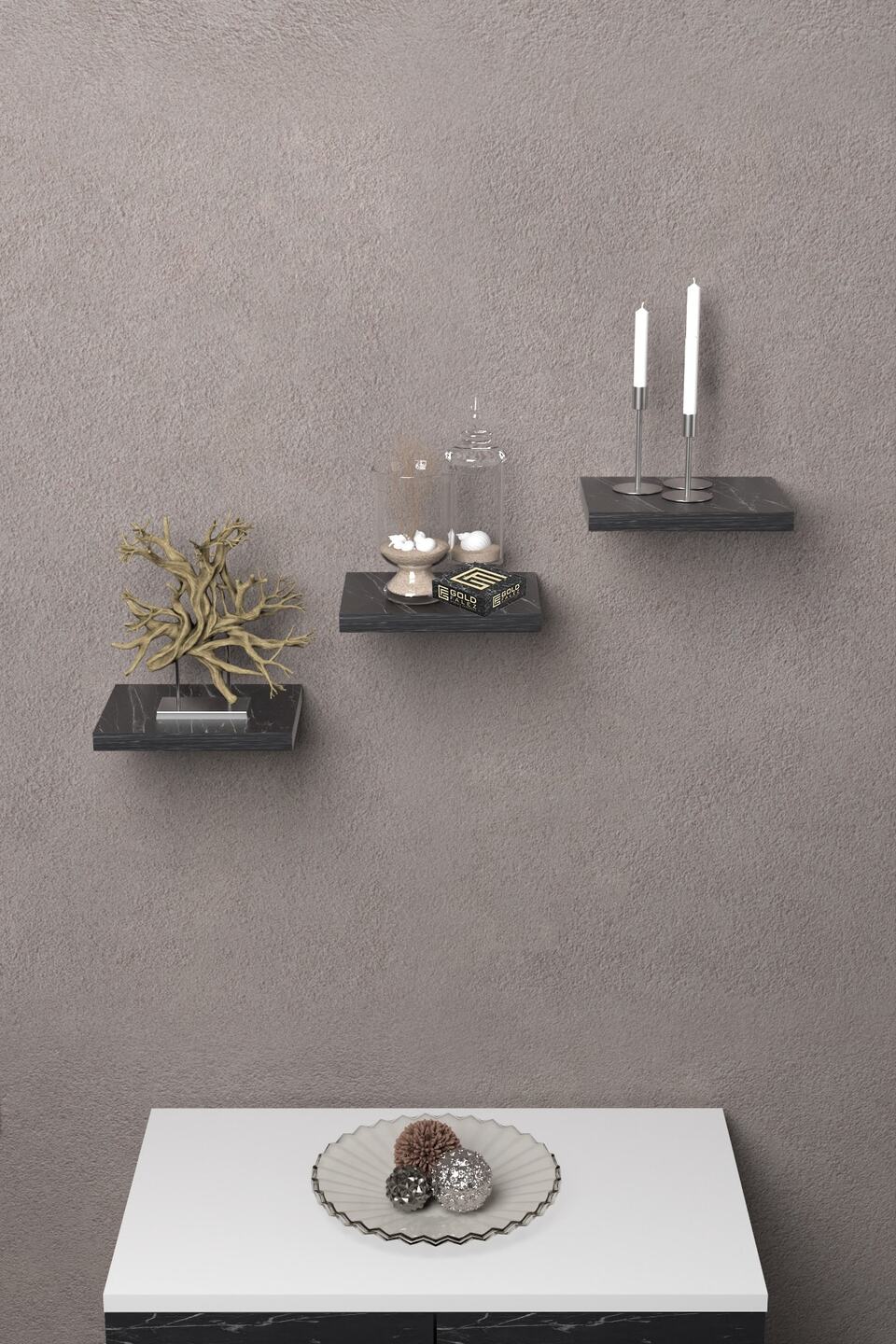 Estante de pared librería cuadrado 2